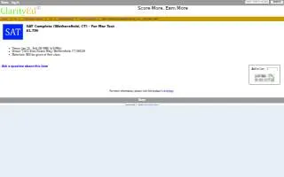 ClarityEd Test Prep Wethersfield website