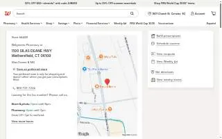 Walgreens of Wethersfield website