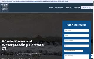 Whole Basement Waterproofing Hartford CT
