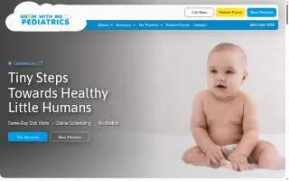 Grow With Me Pediatrics website