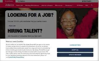 Adecco Staffing of Hudson website