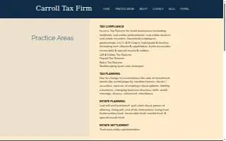 Carroll Tax Firm website