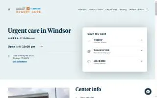 Hartford HealthCare-GoHealth Urgent Care website