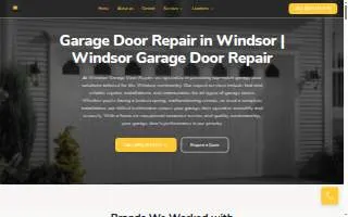 Windsor Garage Door Repair of Windsor Locks website