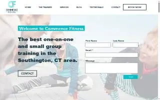 Commence Fitness Personal Training website