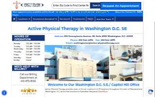 Active Physical Therapy of Washington website