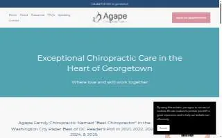 Agape Family Chiropractic of Washington website