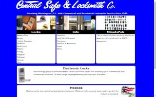 Central Safe & Locksmith Co website