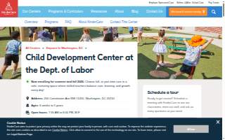 Child Development Center at the Dept. of Labor