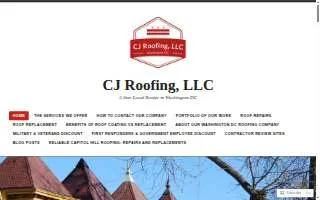 CJ Roofing, LLC website
