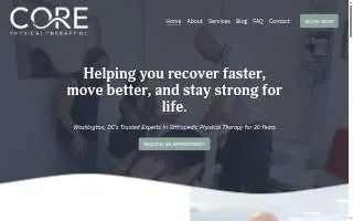 Core Physical Therapy of Washington website