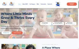 Creative Minds Child Care website