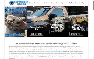 District Wildlife Solutions LLC of Washington website