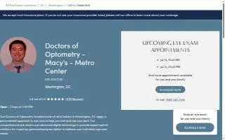 Doctors of Optometry - Macy's - Metro Center website