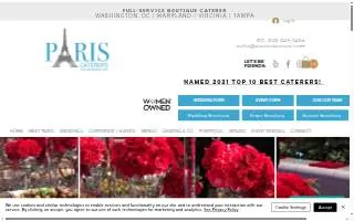 Paris Caterers website
