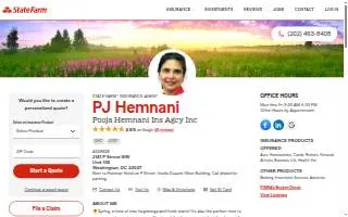 PJ Hemnani - State Farm Insurance Agent website