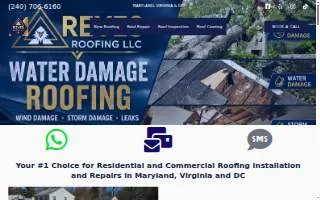 Reyes roofing of Washington website