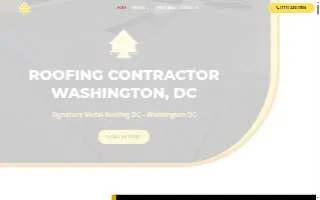 Signature Metal Roofing DC website
