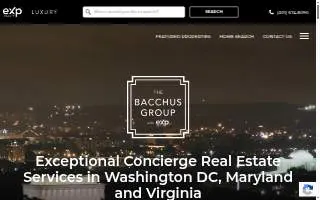 The Bacchus Group with EXP Realty website