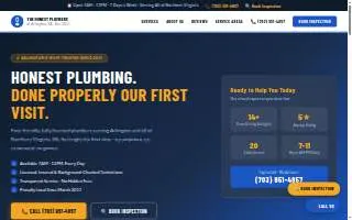 The Honest Plumbers of Arlington, VA website