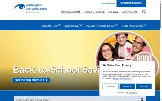 Washington Eye Specialists website