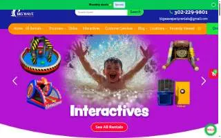 Big Wave Party Rentals of Glasgow website