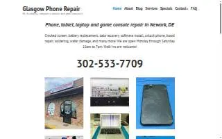 Glasgow Phone Repair website