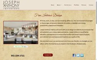 Joseph Anthony Interiors of Bear website