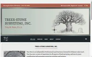 Trees Stone Surveying, Inc. of Brookside website