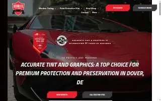 Accurate Tint and Graphics website