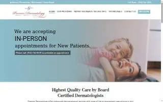 Premier Dermatology & Cosmetic Surgery of Glasgow website