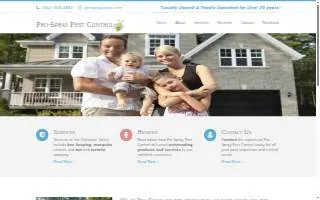 Pro-Spray Pest Control of Glasgow website