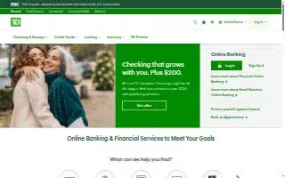 TD Bank website