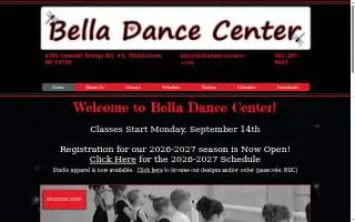 Bella Dance Center of Middletown website