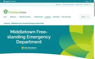 ChristianaCare Middletown Emergency Department website