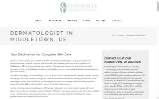 Connolly Dermatology of Middletown website
