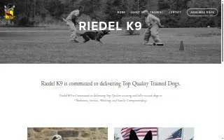 Riedel K9 of Middletown website