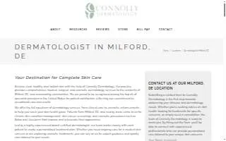 Connolly Dermatology of Milford website