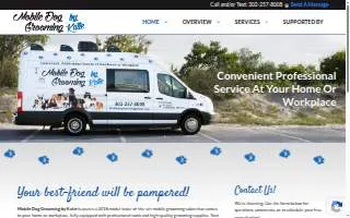 Mobile Dog Grooming by Katie website
