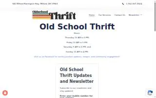 Old School Thrift website