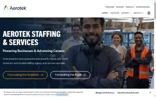 Aerotek of Newark website