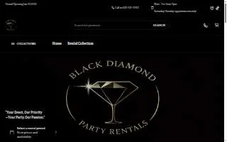Black Diamond Party and Event Rentals of Newark website