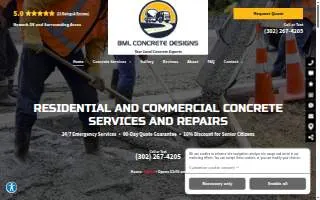 BML Concrete Designs website