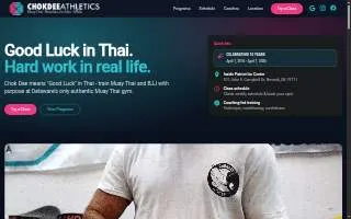 Chok Dee Athletics LLC website