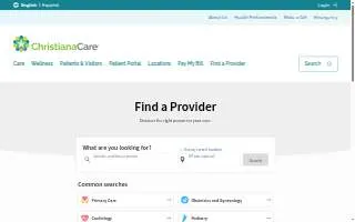 ChristianaCare Center for Heart and Vascular Health website