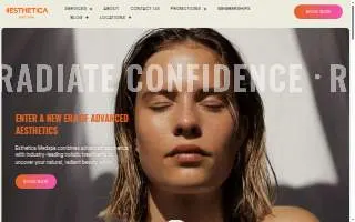 Esthetica Medspa Newark website