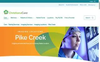 ChristianaCare Imaging Services at Pike Creek website