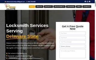 Delaware Locksmith Pro website