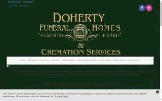 Doherty Funeral Homes website