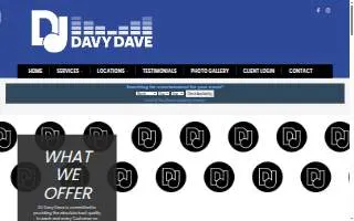 DJ Davy Dave of Pike Creek Valley website